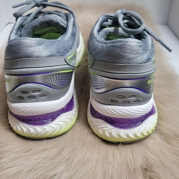 Asics Gel-Nimbus 22 White/Pure Silver  Womens Running Shoes Size 7 - Picture 4 of 10